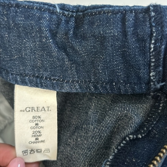 The GREAT The Sculpted Trouser Pleated in Rinse Wash Flare Wide Leg size 28 - Picture 9 of 12